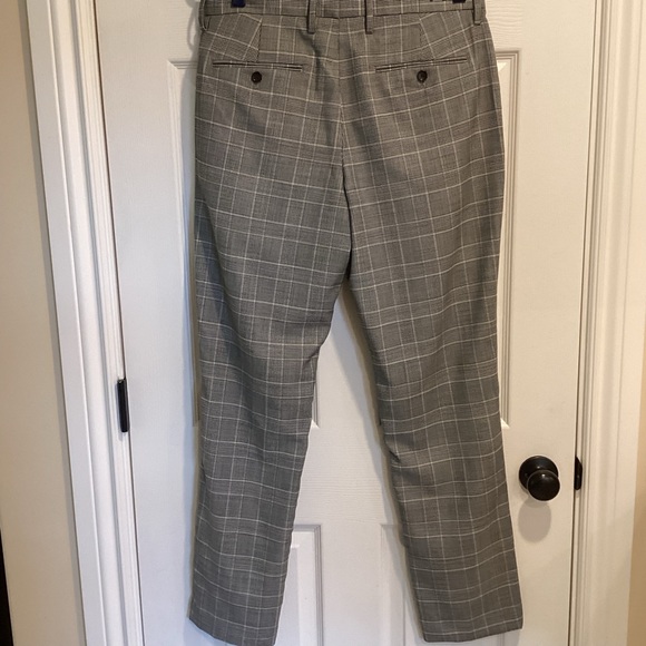 J. Crew Bowery Houndstooth Plaid Four Season Wool Dress Pant, Size 32 x 32 - Picture 4 of 16